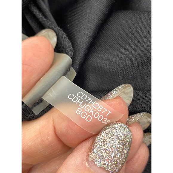 Calvin Klein Dress 8 Black Gold Metallic Leopard-type pattern A-line Round Neck - Picture 10 of 12